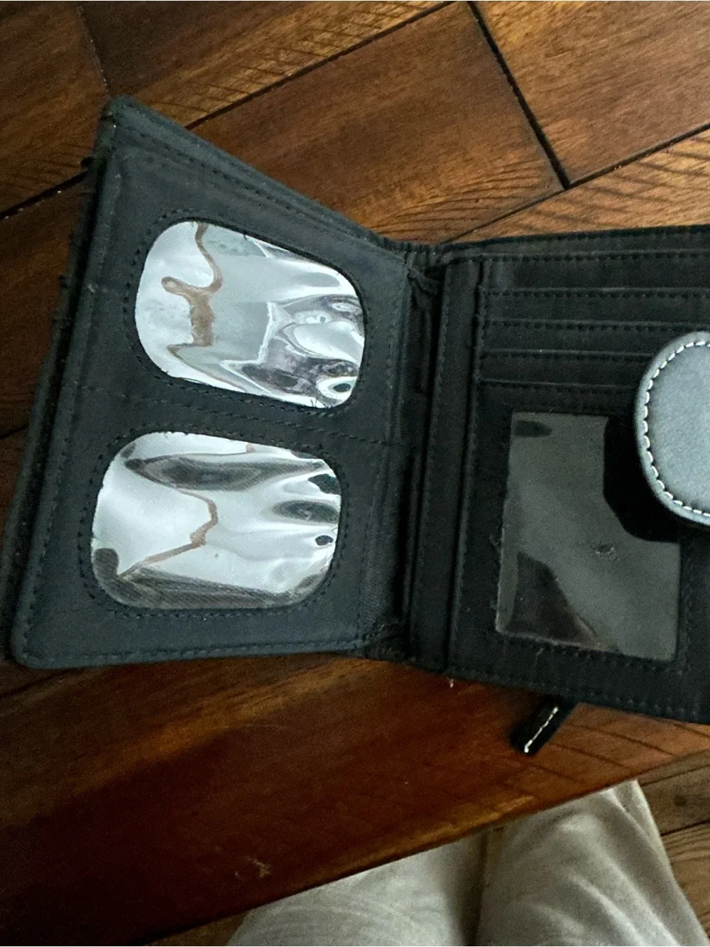 Black Leather Wallet- Unbranded